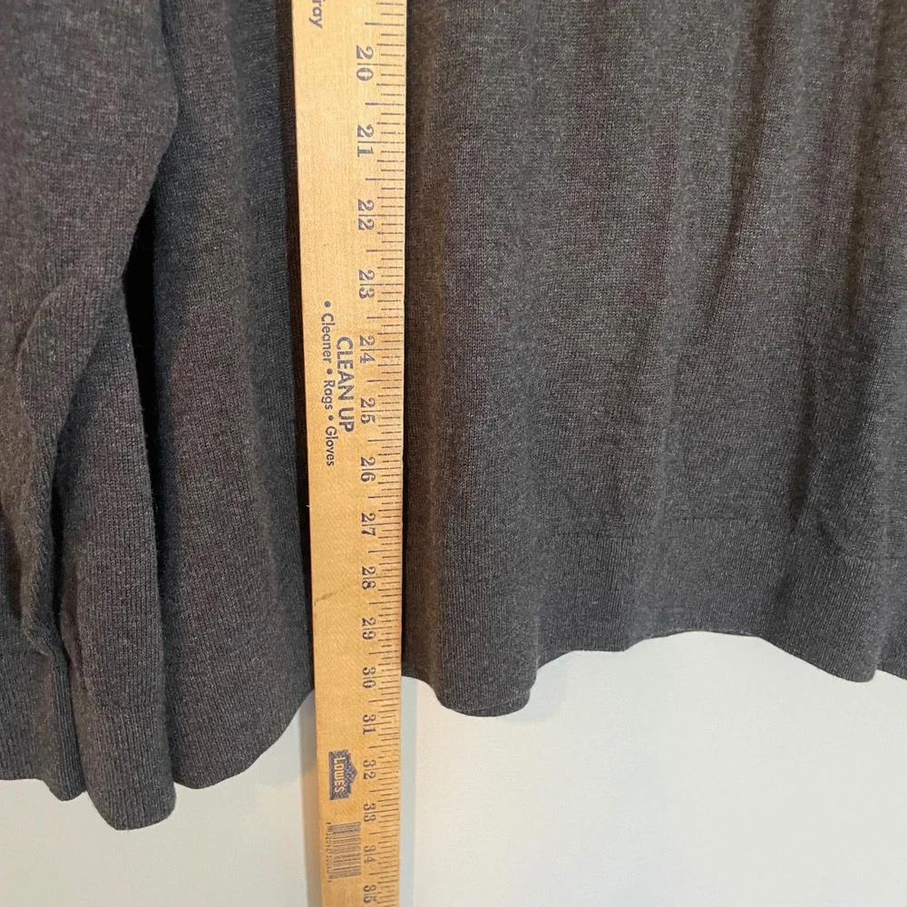 Daniel Cremieux Signature Supima Cotton‎ V-Neck Sweater Charcoal Gray XXL NWT